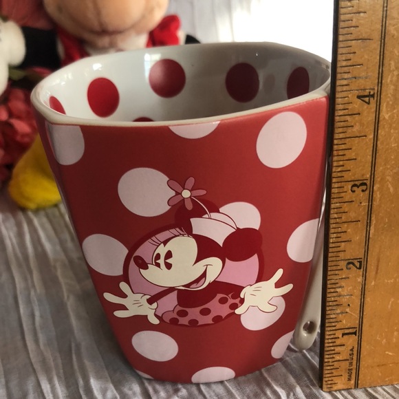 WALT DISNEY WORLD stuffed plush Minnie Mouse & ceramic hot chocolate mug w/spoon - Picture 11 of 12